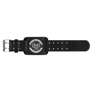 image of Motorhead - Biker Badge Leather Wrist Strap