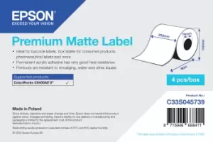 image of Epson C33S045739 printer label White