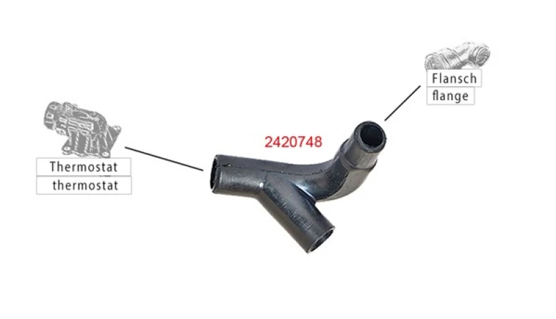 Image of Radiator hose METZGER 2420748