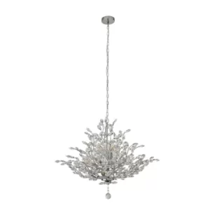 image of Bouquet 11 Light Chrome Pendant, Crystal Glass