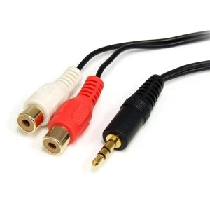 Image of StarTech 6ft 3.5mm Male to 2x RCA