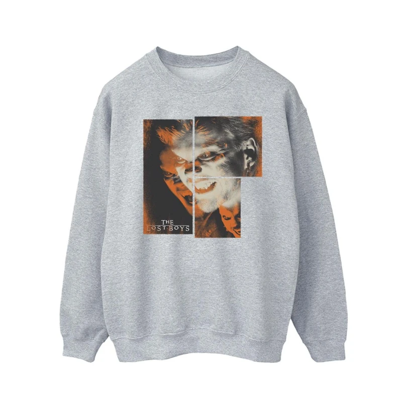 Image of The Lost Boys The Lost Boys Men David Squares Sweatshirt in Grey Size: Small Grey S Male 5063376725644
