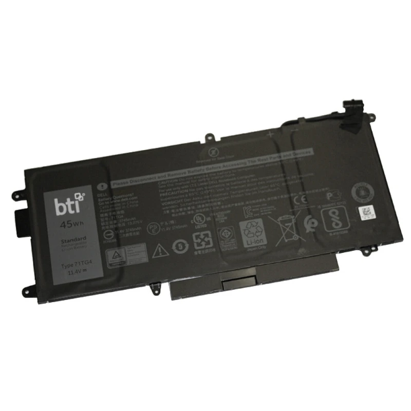 Image of BTI BTI Replacement Battery for Latitude 5289 5289 2 in 1 replacing OEM part numbers 71TG4 X49C1 CFX97 // 11.4V 3745mAh 45Whr CFX97-BTI