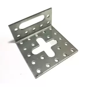 Image of Strong Metal Adjustable Angle Corner Bracket Zinc Plated Silver - Size 60x30x60x2mm - Pack of 50