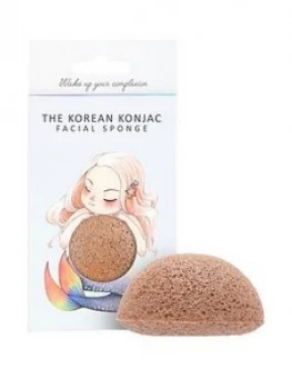 image of The Konjac Sponge Company Mythical Mermaid Konjac Sponge Box And Hook - Pink Clay