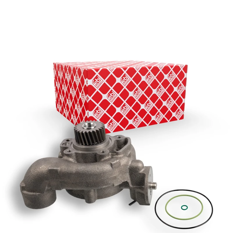 Image of FEBI BILSTEIN 11944 Water pump Number of Teeth: 24, Grey Cast Iron, with gaskets/seals Grey Cast Iron Water Pump (1260)