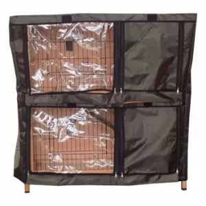 Image of Charles Bentley Grey Two Storey Pet Hutch