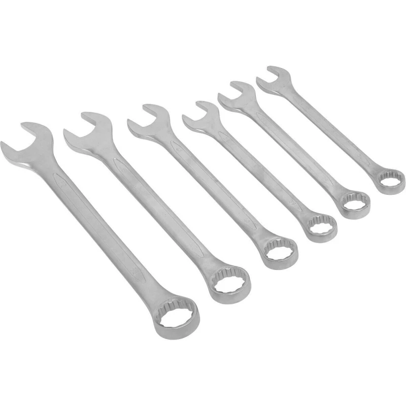 Image of Loops 6pc EXTRA LARGE Combination Spanner Set - 34mm to 50mm 12 Point WallDrive Wrench Multi