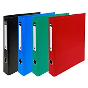 Image of Exacompta Ringbinders PVC 4D Ring 40mm, S60mm, A4+, Assorted, Pack of 15