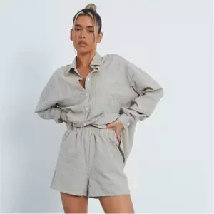 image of I Saw It First Gingham Shorts Co-Ord - Blue