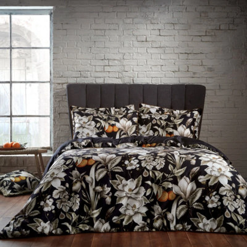 Image of Ew By Edinburgh Weavers Lavish Floral Cotton Sateen Duvet Cover Set