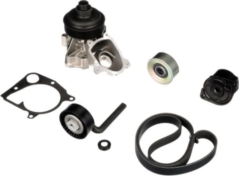 Image of GATES Water Pump + V-Ribbed Belt Kit GATES KP16PK2083