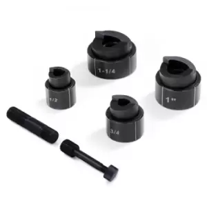 Image of VEVOR Hydraulic Knockout Punch Driver Kit Hole Tool 4 Die 1/2", 3/4", 1", 1-1/4"