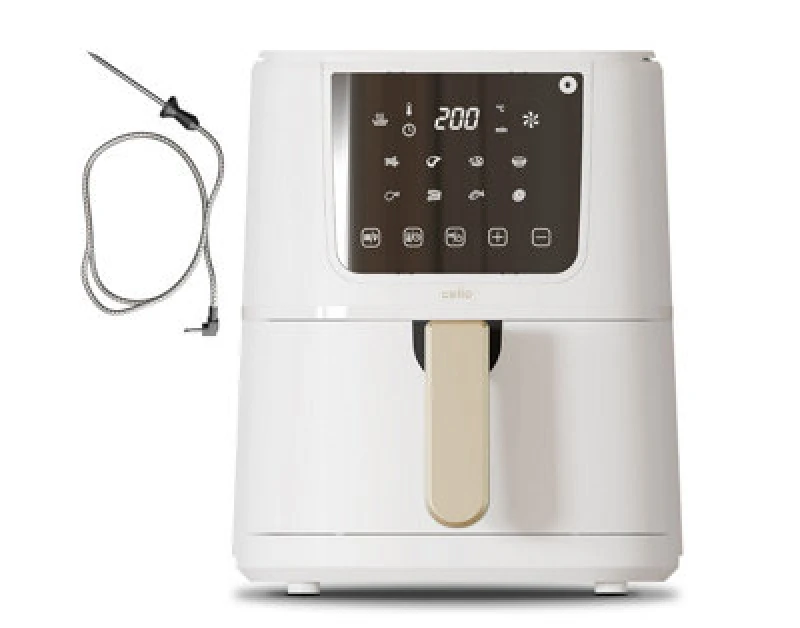Image of Cello Cello Single Basket AirfryerWith 'Smart Cook' Internal Food Thermometer, White CS2598