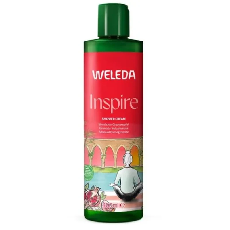Image of Weleda Inspire Pomegranate Creamy Body Wash 400ml