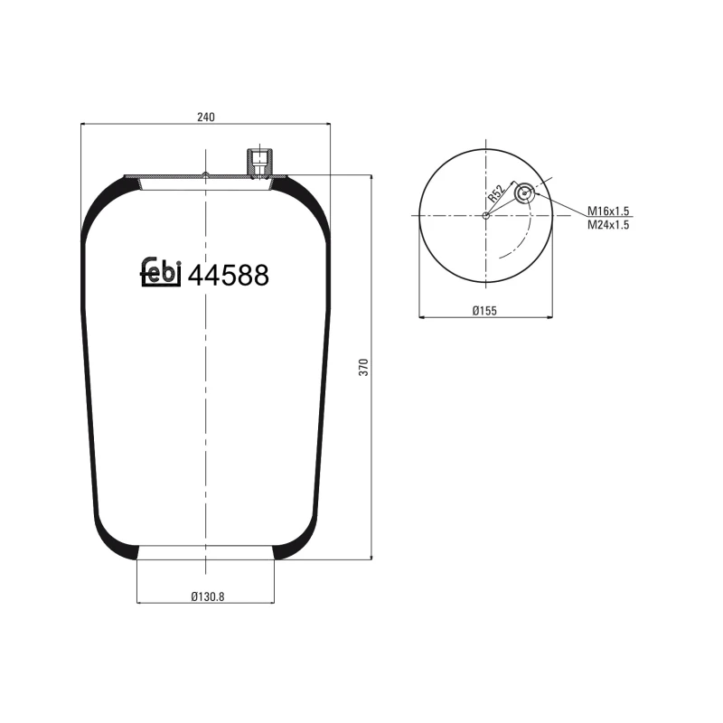 Image of FEBI BILSTEIN 44588 Boot, air suspension Boot,air suspension (324)