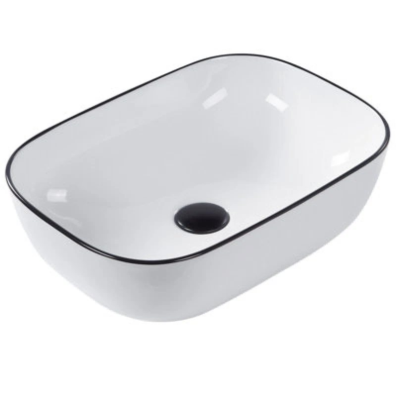 Image of Beliani Countertop Basin Xert 460 X 330 mm Ceramic White