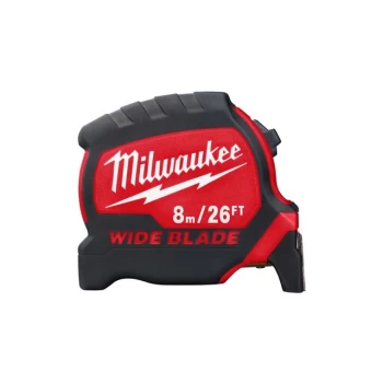 image of Milwaukee Hand Tools 4932471818 Premium Wide Blade 8m / 26ft Tape Measure