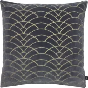 image of Ashley Wilde Dinari Graphic Cut Cushion Cover (50cm x 50cm) (Ink)