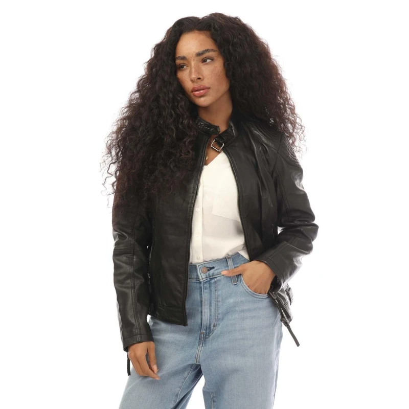 Image of Vero Moda Favodona Faux Leather Jacket - Black 8