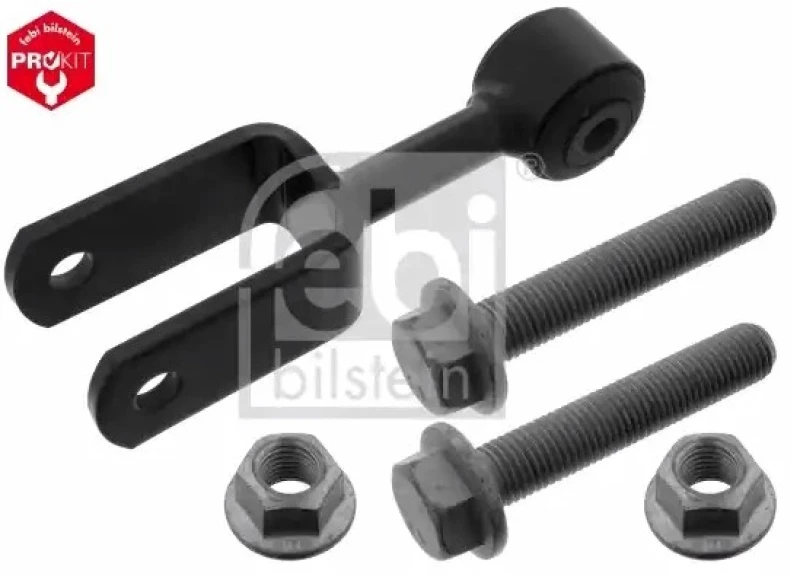 Image of FEBI BILSTEIN 47867 Anti-roll bar link OE Turbo NEW, Rear Axle Right, with bolts/screws Steel Link Stabiliser (3229)