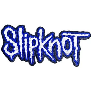 Image of Slipknot - Cut-Out Logo Blue Border Standard Patch