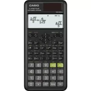 Image of Casio FX-87DEPLUS-2 Engineering calculator Black Display (digits): 12 solar-powered, battery-powered (W x H x D) 77 x 11 x 162 mm
