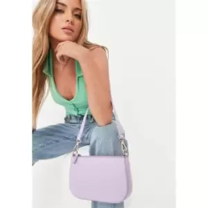 Missguided Croc Shoulder Bag - Purple