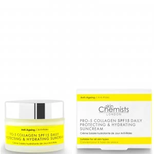 image of skinChemists London Pro-5 Collagen SPF15 Daily Anti Ageing Protecting and Hydrating Sun Cream 50ml