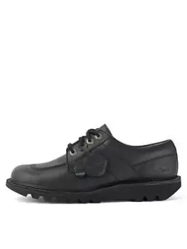 image of Kickers Kick Lo Vegan Flat Shoes - Black, Size 6, Women