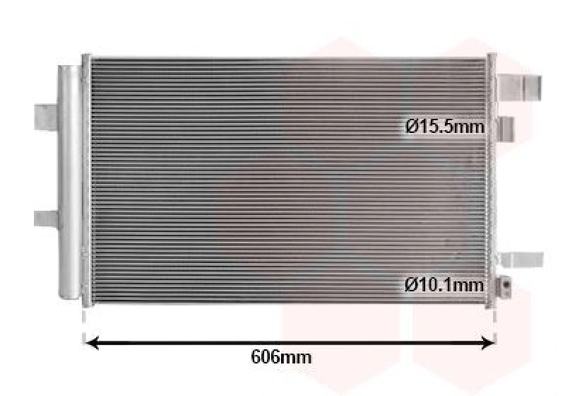 Image of VAN WEZEL Air conditioning condenser VAN WEZEL 51015705