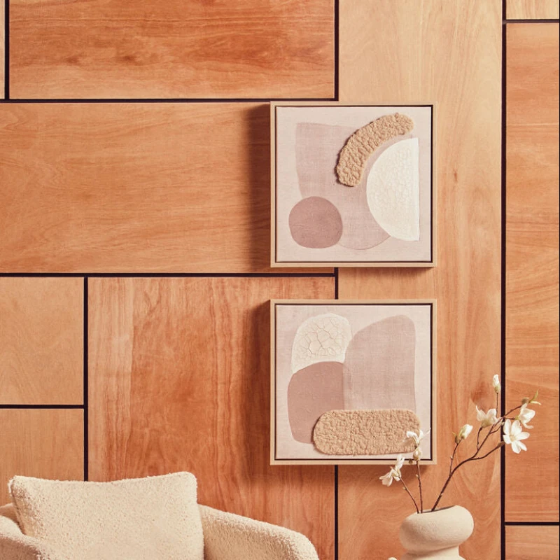 Image of Orsina Set of 2 Natural Textured Wall Art Astratto