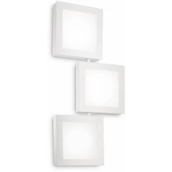 image of Ideal Lux Lighting - Ideal Lux Union - LED 3 Light Indoor Square Flush Light White