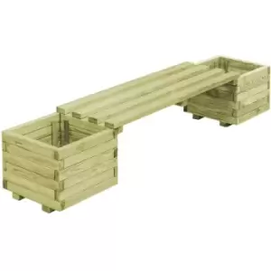 Image of Garden Planter Bench Impregnated Pinewood Vidaxl Green