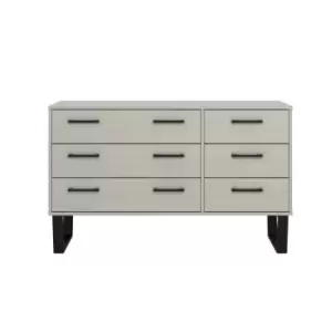 Image of 3+3 Drawer Wide Chest Grey