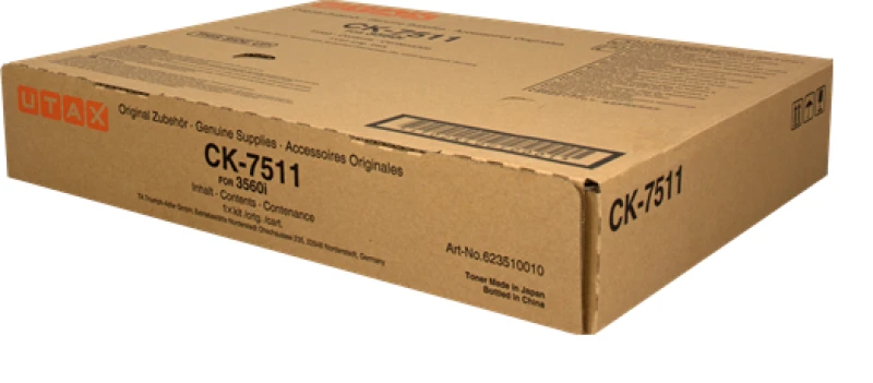Image of Utax 623510010/CK-7511 Toner black. 35K pages ISO/IEC 19798 for TA 356