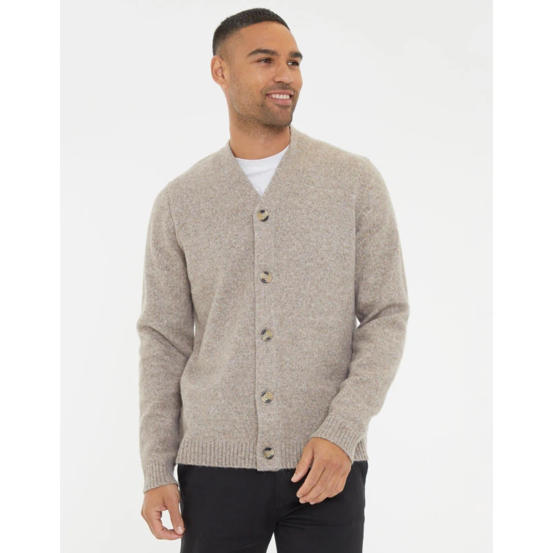 Image of Threadbare Dutch Cardigan Taupe Marl male Small