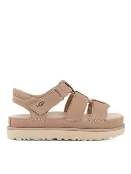 Image of UGG Goldenstar Strap Wedge Sandals - Driftwood, Beige, Size 3, Women