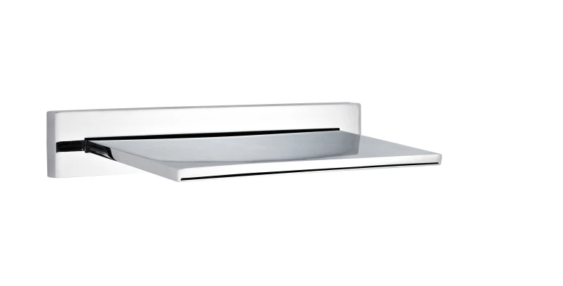 Image of Balterley Bathroom Wall Mount Waterfall Bath Filler Spout Chrome Silver
