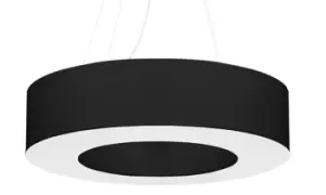 Image of Saturno Cylindrical Pendant Light Black 70cm E27