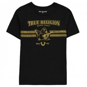 Image of True Religion Junior Boys Buddha T Shirt - BLACK