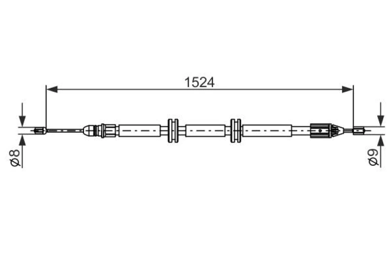 Image of Handbrake cable Bosch 1 987 482 888