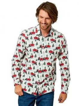 Image of Joe Browns On Ya Bike Santa Shirt - White Size M Men
