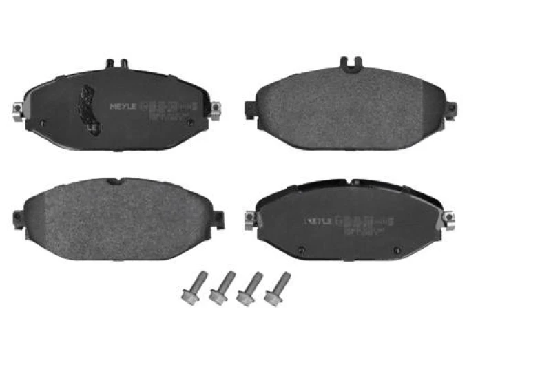 Image of MEYLE 025 220 7619 Brake pad set Front Axle, prepared for wear warning indicator, Original Quality, with anti-squeak plate Brake Pad Set,disc brake (