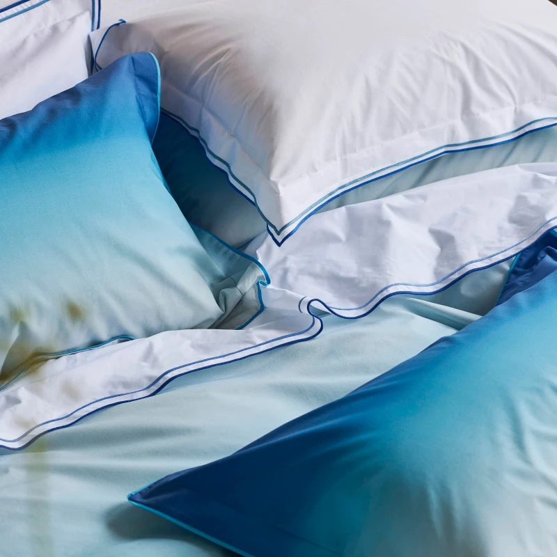 Image of Designers Guild Astor Flat Sheet Cobalt Blue