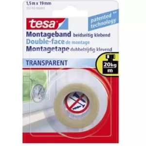 Image of tesa Powerbond Transparent Innenbereich 19 55743-00001-02 Industrial tape tesa Powerbond Transparent (L x W) 1.5 m x 19mm