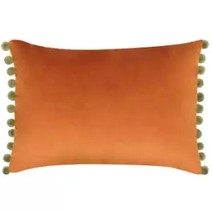 Image of Fiesta Velvet Cushion Rust/Khaki, Rust/Khaki / 35 x 50cm / Cover Only