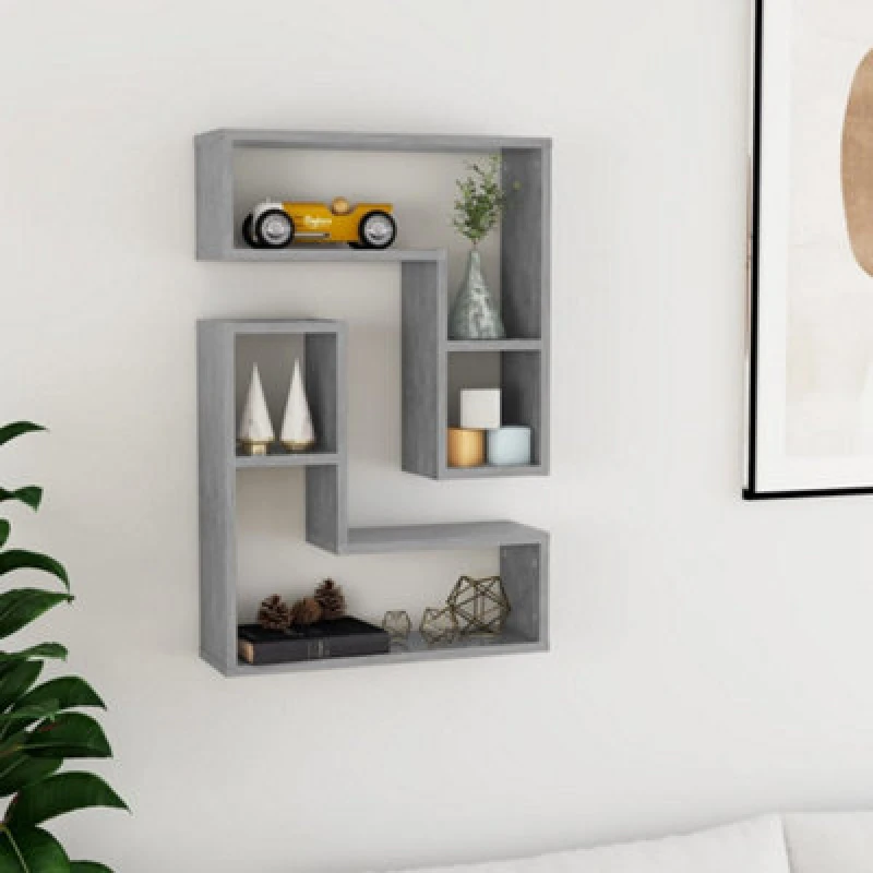 Image of VIDAXL Vidaxl - Wall Shelf 2 pcs Concrete Grey 50x15x50cm Engineered Wood 8720286596364