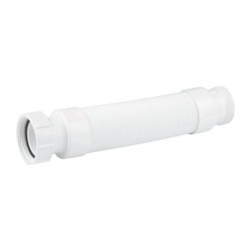 Image of McAlpine FLEXCON9 1.5" Flexible Fitting - BSP Coupling Nut x Male Thread White
