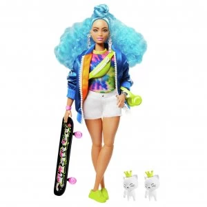 image of Barbie Extra Blue Curls Doll